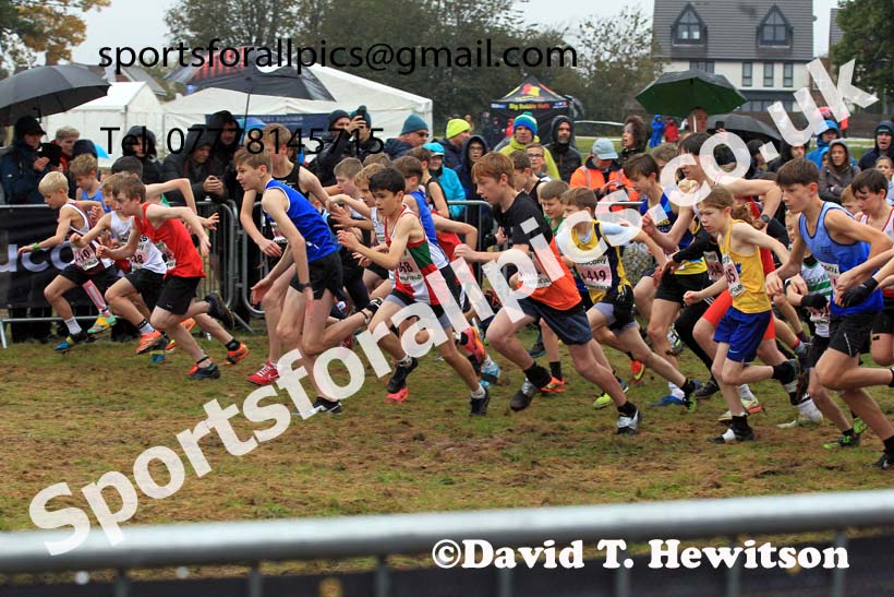 Boys Under-13s 2023 National Cross Country Relays, Berry Hill Park, Mansfield.  Photo: David T. Hewitson/Sports for All Pics